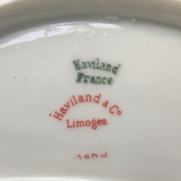 VINTAGE MOON SHAPED DISH FLOWER DETAILS - Picture 3 of 4